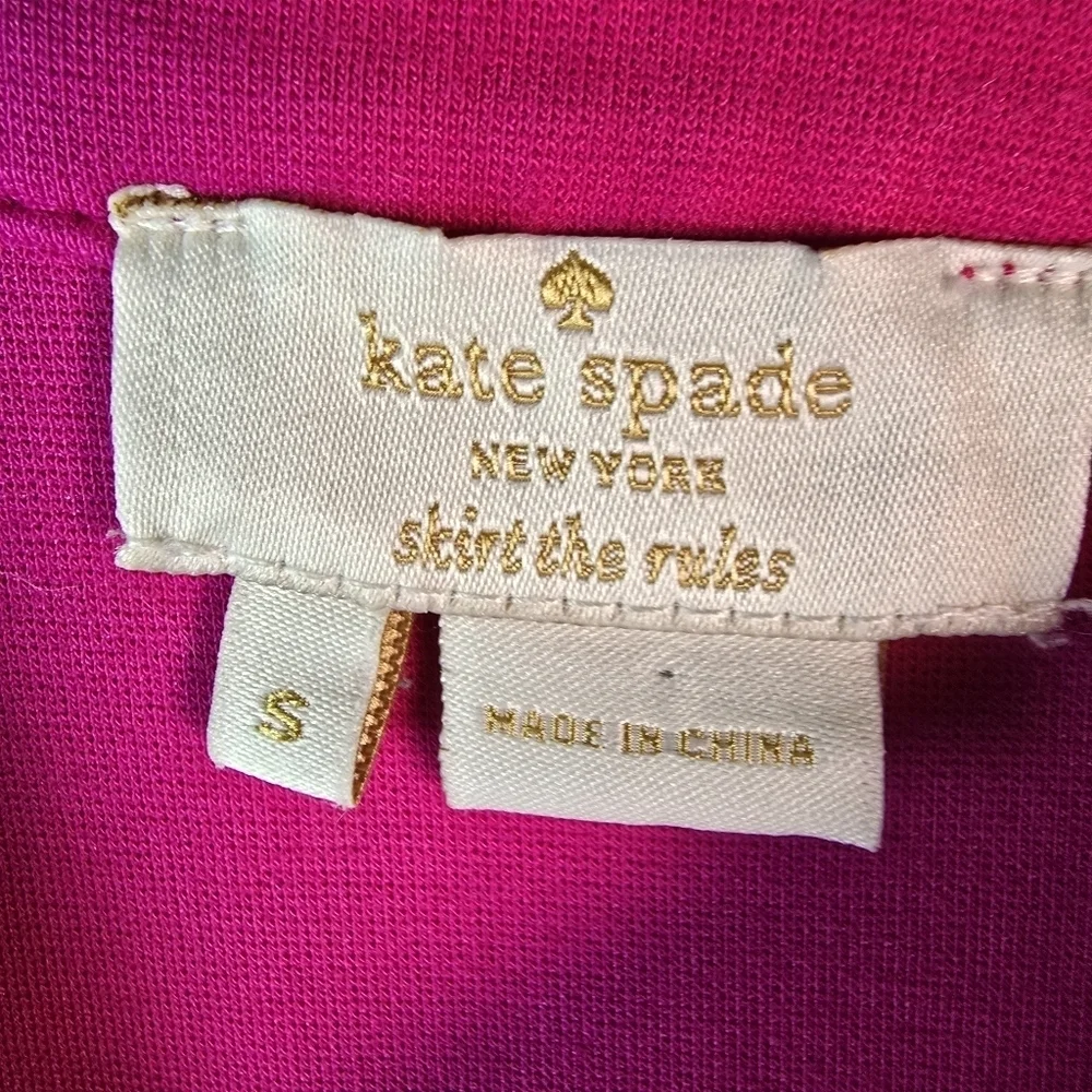 Kate Spade Girls Magenta Pink Bow Neck Peplum Sleeveless Top Size Small
